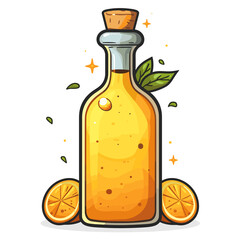 Bottle Gourd Flat Colors Cartoon Icon, Isolated on transparent background, PNG, Cartoon
