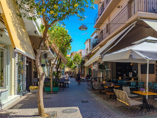 Street in the old Venetian port town in Greece (Chania, Crete, Greece) © Mayumi.K.Photography