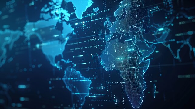 Illuminated Connections and Cyber Networks: Visualizing the Pulse of Global Technology Through an Interactive World Map
