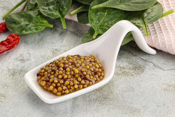 Spicy grain mustard sauce dip