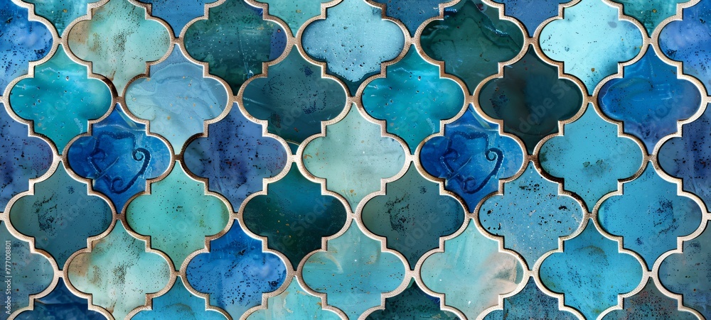 Poster vibrant tile mosaic a symphony of color and pattern generative ai