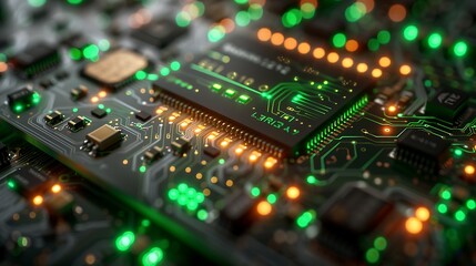 Fototapeta premium Digital Integration: Circuitry Credit Card Design