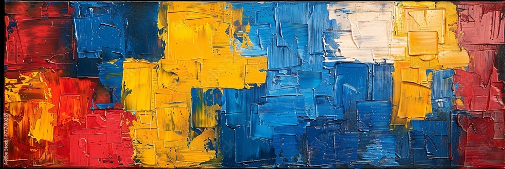 Aufkleber abstract expressionism a colorful journey through the mind generative ai