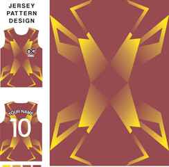 Abstract triangle arrow concept vector jersey pattern template for printing or sublimation sports uniforms football volleyball basketball e-sports cycling and fishing Free Vector.
