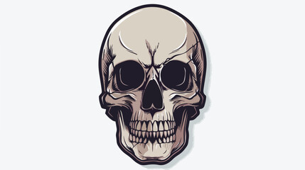 Illustration of skull icon stickertshirt print vector