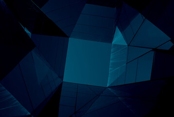 Obraz premium Dark Lagoon Blue Abstract Creative Background Design
