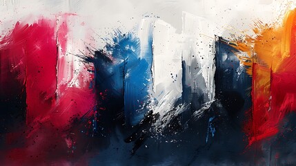 Patriotic Progression: Bold Abstract Expressions