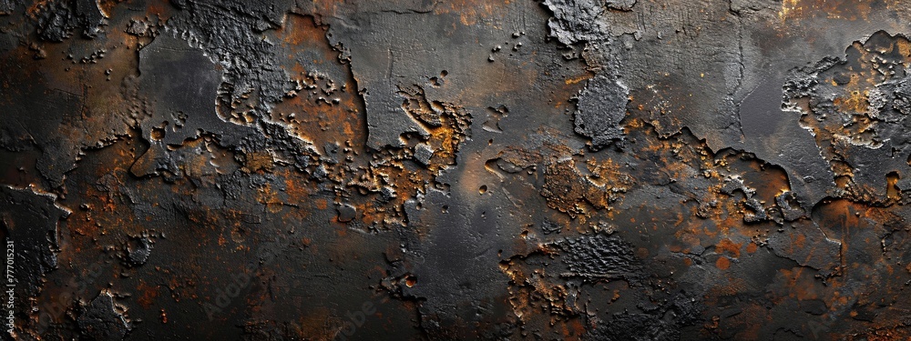 Poster rustic texture an artistic exploration of rust and metal generative ai