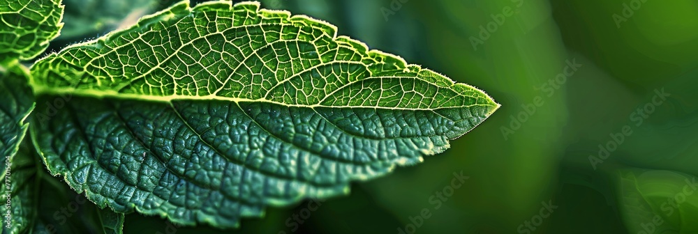 Poster the leaf's journey a close-up exploration of nature's patterns and textures generative ai