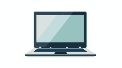 Laptop icon flat vector isolated on white background