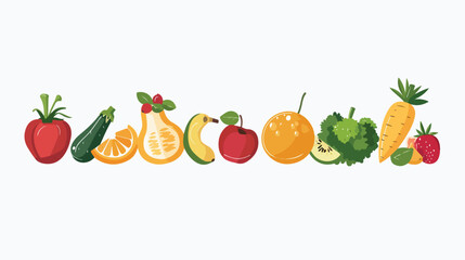 Fruit and vegetable emblem farm product logo design.