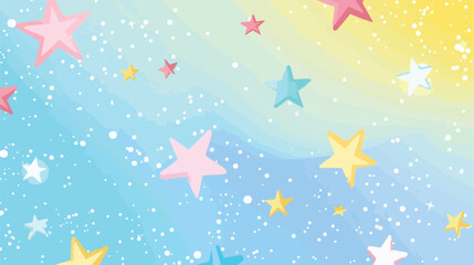 Light Blue Yellow vector layout with cosmic stars. Shi