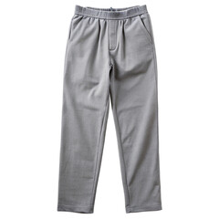 Grey pants isolated on transparent background.