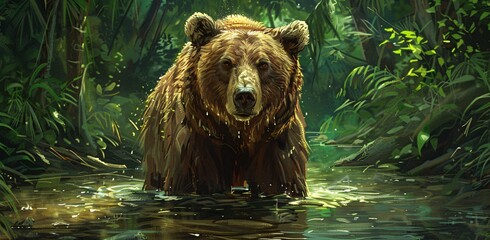 The Majestic Bear A Journey Through the Wilderness Generative AI