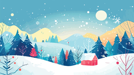 Merry Christmas Holiday and Happy New Year illustration