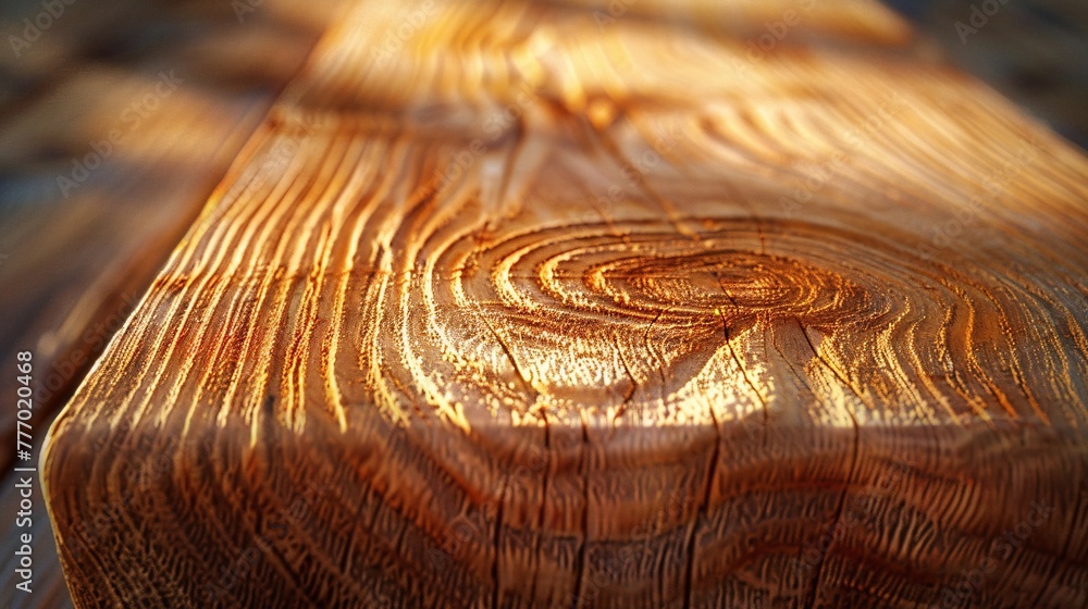 Poster the timeless a close-up view of the natural patterns of wood grain generative ai