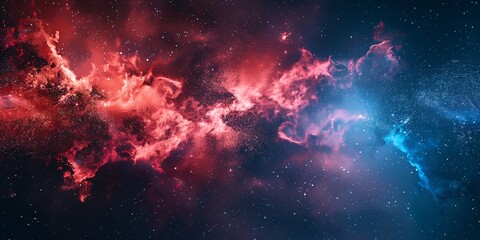 Obraz na płótnie Canvas Cosmic Nebula A Journey Through the Stars Generative AI