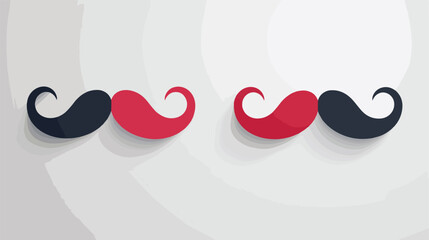 Modern mustache icon vector sign and symbols flat vector