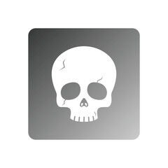 skeleton head icon vector