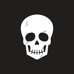 skeleton head icon vector