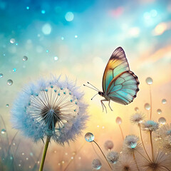 Natural Butterfly Background 