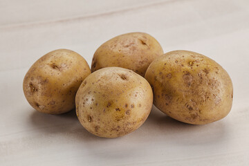 Young small raw baby potato