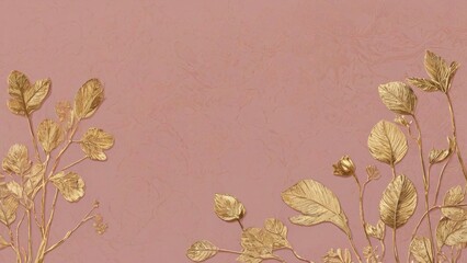 A minimalistic romance theme unfolds against a soft pink backdrop, with delicate gold engraving art (1.8) adding subtle elegance. The concept embodies understated luxury with fine lines, simple yet te