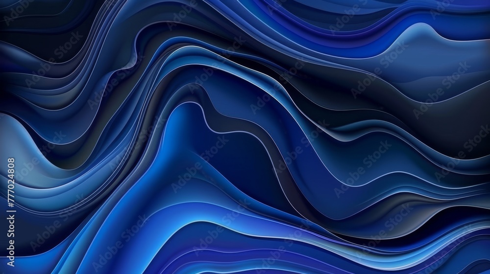Poster blue abstract texture banner with 3d gradient shapes for website and print design