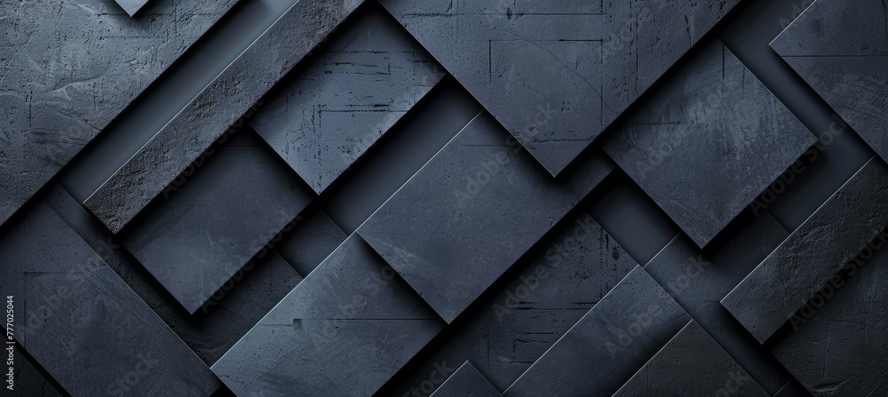 Poster blue 3d geometric gradient shapes abstract texture for website and print with concrete stone pattern