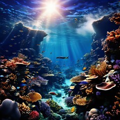 Fototapeta na wymiar mesmerizing world of the sea with this captivating illustration.