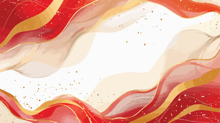 Red and gold Abstract Background flat vector isolated