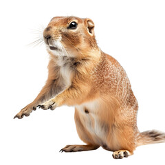 prairie dog tailed in motion isolated transparent background