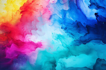 abstract watercolor rainbow background