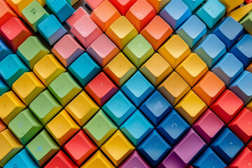 Colorful artistic keyboard pattern for background