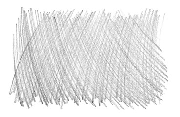 Cross strokes of graphite pencil isolated on white