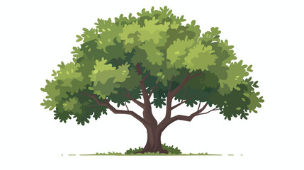 Tree flat vector isolated on white background ar 169