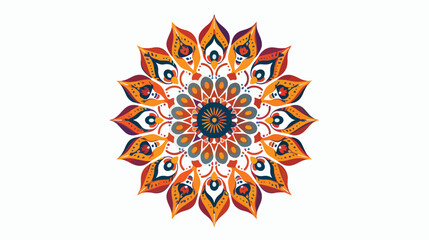 Mandala. Round Ornament Pattern Flat vector isolated