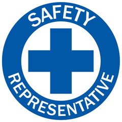 Safety committee hard hat sticker and sign safety representative