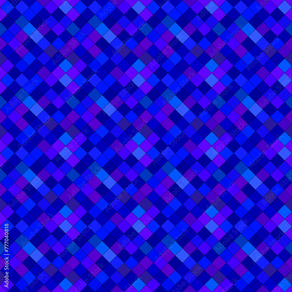 Poster abstract dark square pattern background - blue vector graphic