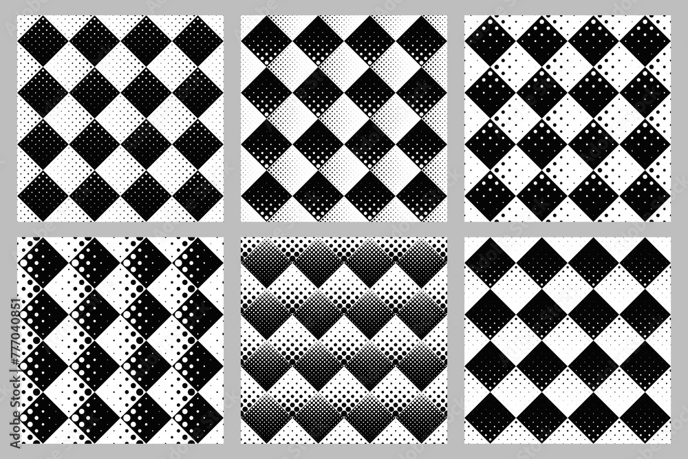 Poster circle pattern background set - abstract vector graphic designs
