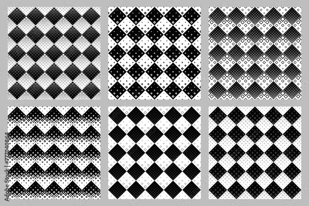 Poster geometrical square pattern background set - abstract vector designs