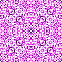 Seamless geometrical flower mandala ornament pattern background design - spiritual oriental floral vector art illustration