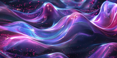 Ethereal streams of light and color flow like liquid, creating a mesmerizing abstract art piece full of movement