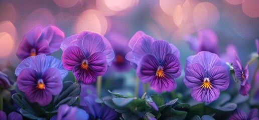 Blossoming Beauty A Close-up of Vibrant Purple Flowers in a Garden Generative AI