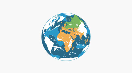 World planet earth vector icon flat vector isolated on