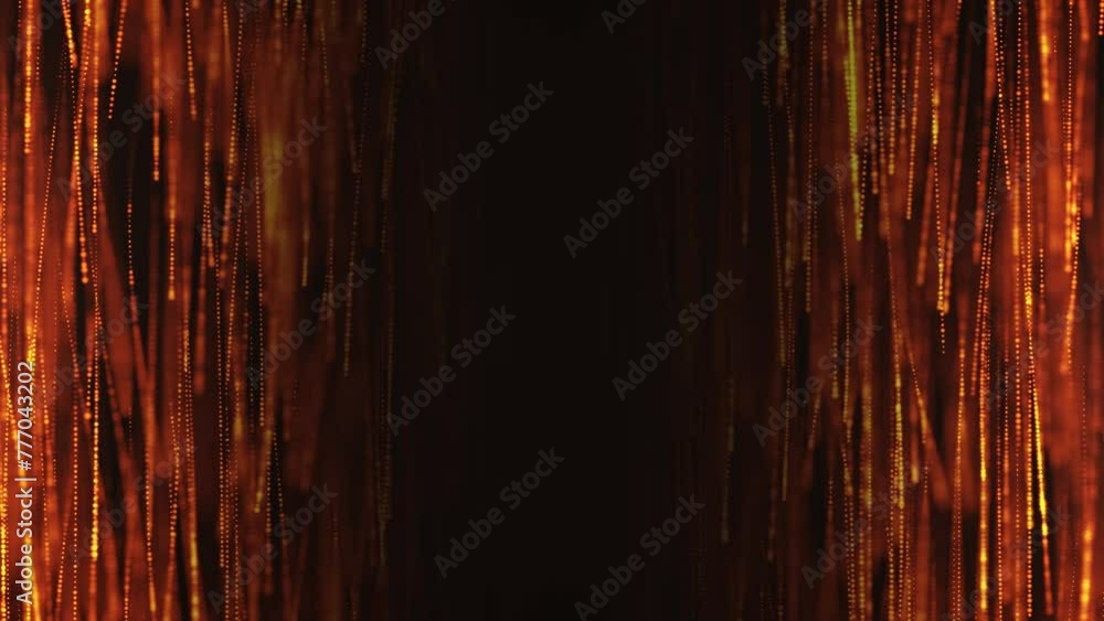 Aufkleber abstract digital tunnel with a stream of glowing particles. seamless loop, 4k.