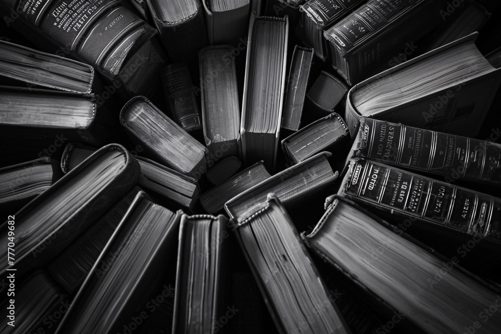 Aufkleber a tower of knowledge the concept of a library generative ai