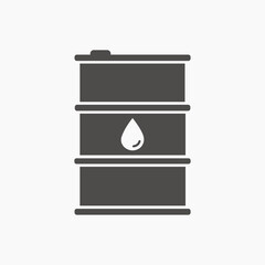 Oil drum container barrel icon vector isolated. barrel oil symbol	