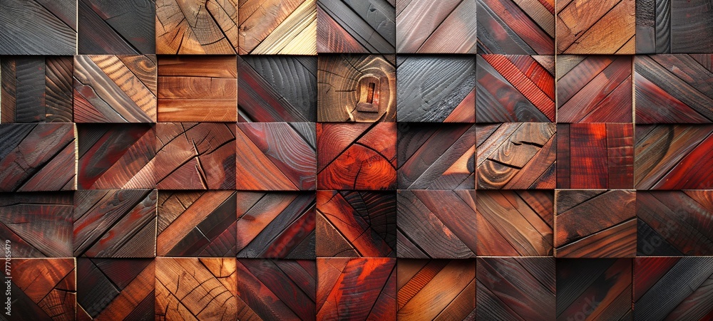 Aufkleber a symphony of wood a visual exploration of wood grain patterns generative ai