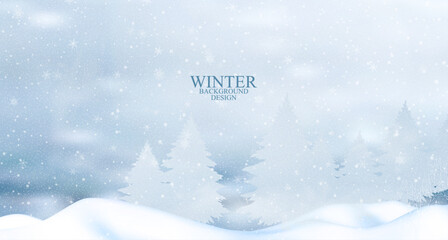Winter and christmas style background design.